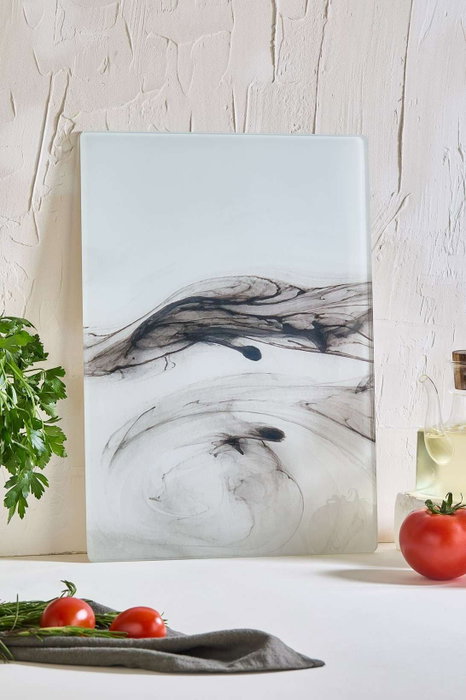Hermia Tabla de Cortar Marble de Vidrio Templado Multicolor